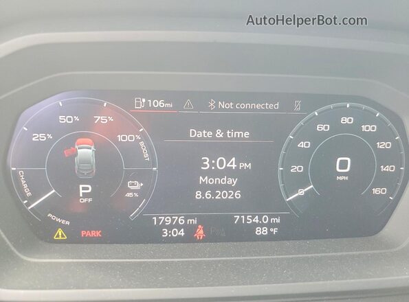 WA122BFZ4PP059732 2023 AUDI Q4 Blue ხელსაწყოთა პანელის ხედი