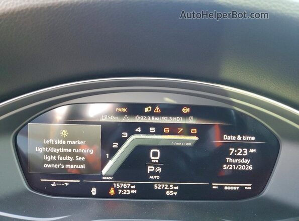 WA124AFYXR2066552 2024 AUDI SQ5 Black Widok zestawu wskaźników