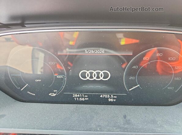WA12ABGE4NB009387 2022 AUDI E-TRON White Вид щитка приладів