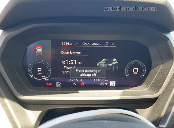 WA132BFZ3PP076882 2023 AUDI Q4 Белый Вид щитка приборов
