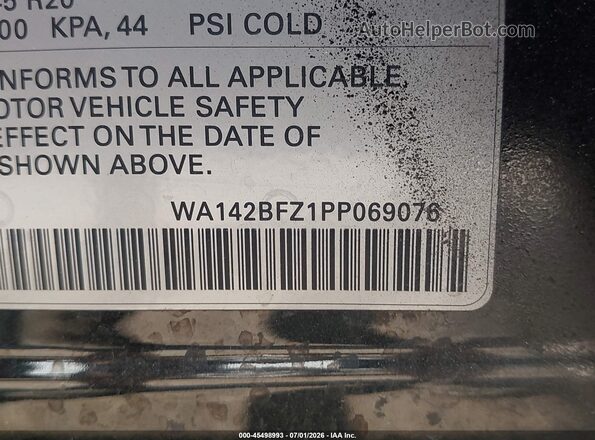 WA142BFZ1PP069076 2023 AUDI Q4 E-TRON Black Widok komory silnika