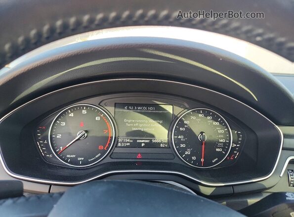 WA17NAF48HA091292 2017 AUDI A4 Черный Вид щитка приборов