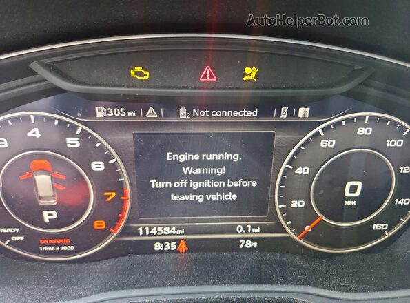 WA18NAF41HA114349 2017 AUDI A4 White ხელსაწყოთა პანელის ხედი