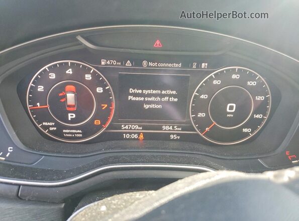 WA18NAF41JA023684 2018 AUDI A4 Black Vista del cuadro de instrumentos