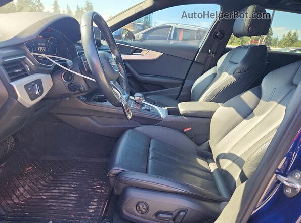 WA19NAF46JA051839 2018 AUDI A4 Blue Vista interior delantera