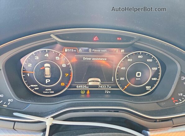 WA19NAF46JA051839 2018 AUDI A4 Blue Vista del cuadro de instrumentos