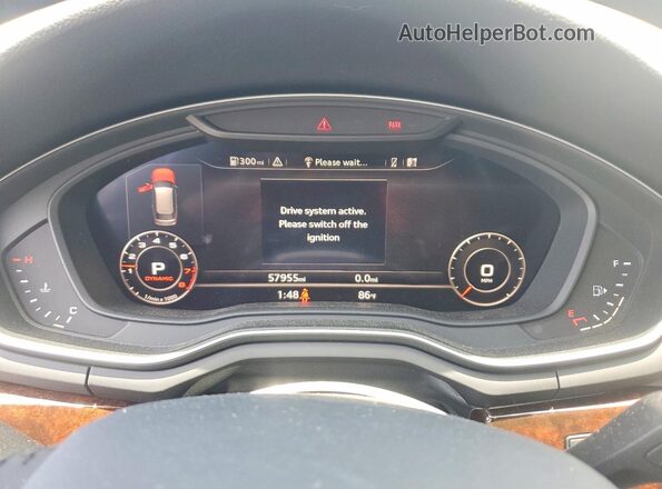 WA19NAF49JA016132 2018 AUDI A4 Gray Widok zestawu wskaźników