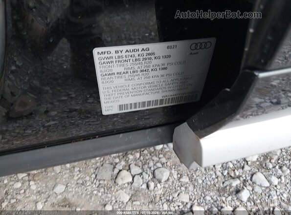 WA1A4AFY1M2069294 2021 AUDI SQ5 Black ძრავის განყოფილების ხედი