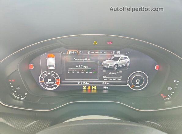 WA1A4AFY4J2037080 2018 AUDI SQ5 Gray Instrument cluster view