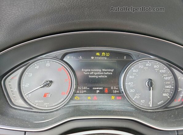 WA1A4AFY9J2131391 2018 AUDI SQ5 Green Вид щитка приладів
