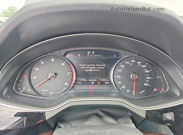 WA1AAAF71HD008697 2017 AUDI Q7 Brown Widok zestawu wskaźników