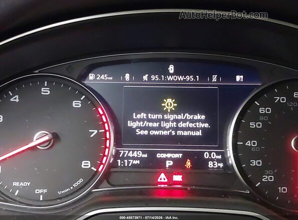 WA1AAAF74HD011108 2017 AUDI Q7 Gray უკანა სავარძლების ხედი