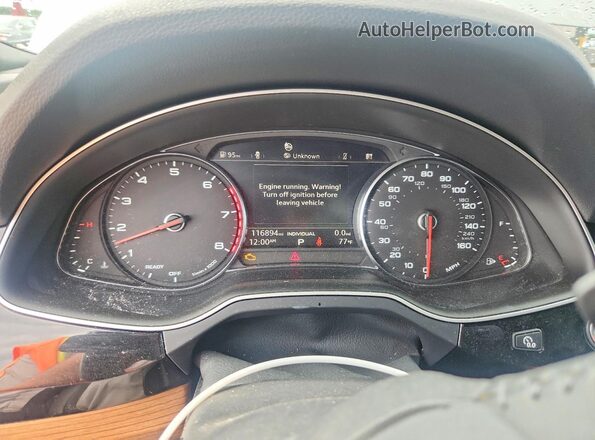 WA1AAAF76HD041579 2017 AUDI Q7 Silver Вид щитка приладів