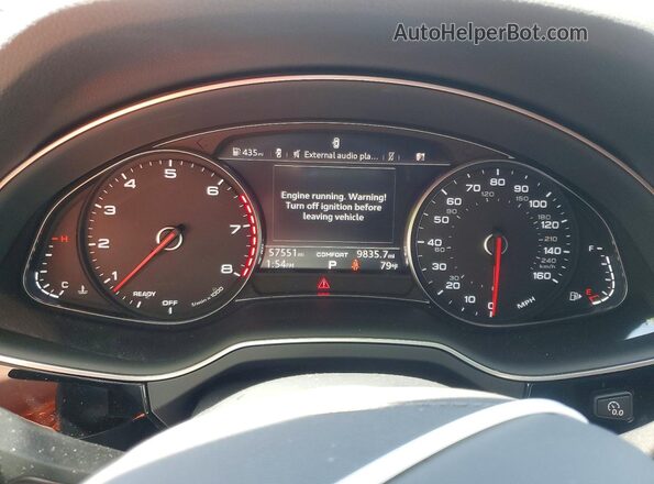 WA1AAAF79KD005134 2019 AUDI Q7 Белый Вид щитка приборов