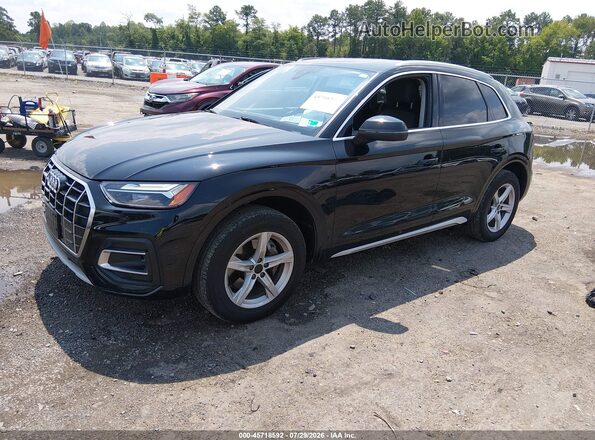 WA1AAAFY0M2017888 2021 AUDI Q5 Black Առջևի ձախ երեք քառորդ տեսարան