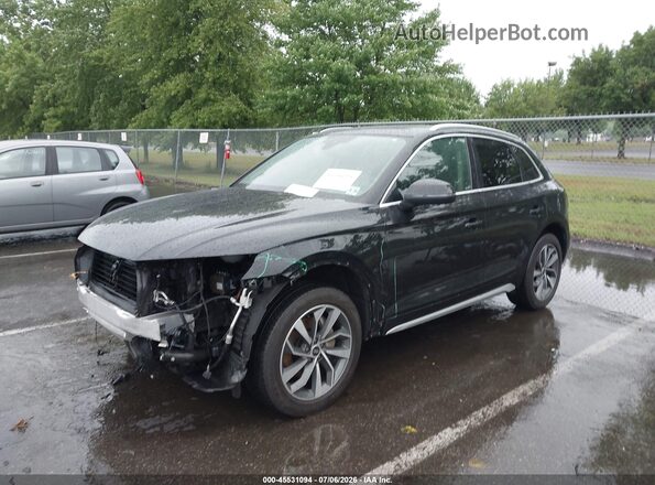 WA1AAAFY1M2091708 2021 AUDI Q5 Black Առջևի ձախ երեք քառորդ տեսարան