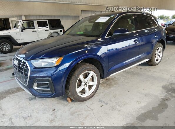 WA1AAAFY3M2053185 2021 AUDI Q5 Синий Передняя левая четверть