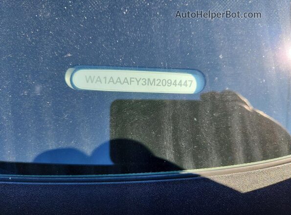 WA1AAAFY3M2094447 2021 AUDI Q5 Black Vista de la etiqueta del VIN