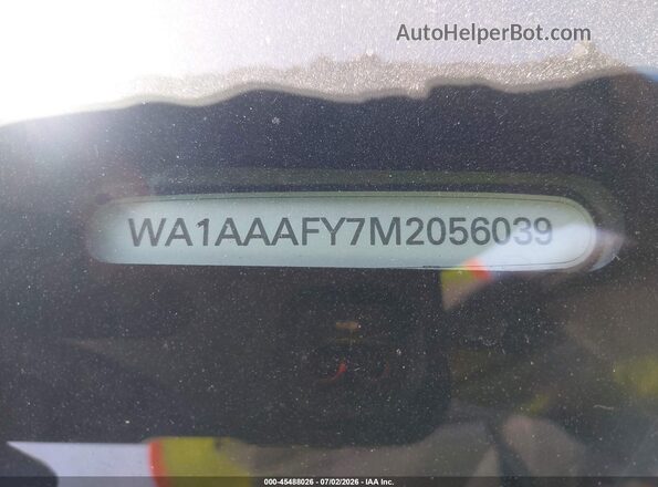 WA1AAAFY7M2056039 2021 AUDI Q5 Gray 