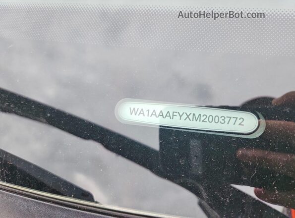 WA1AAAFYXM2003772 2021 AUDI Q5 Gray VIN კოდის სტიკერის ხედი