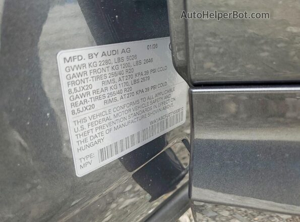 WA1ABCFJ2T1033512 2026 AUDI Q3 Silver Շարժիչի բաժամունքի տեսք