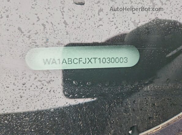 WA1ABCFJXT1030003 2026 AUDI Q3 Черный Вид наклейки с VIN-кодом