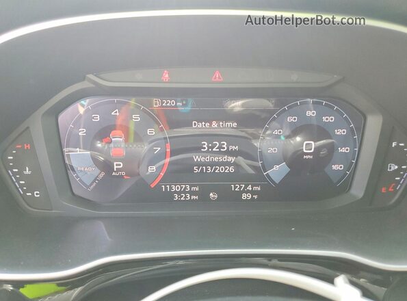 WA1AECF30L1026244 2020 AUDI Q3 Black ხელსაწყოთა პანელის ხედი