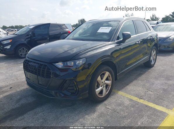 WA1AECF30L1093930 2020 AUDI Q3 Black წინა მარცხენა ხედი სამი მეოთხედიდან