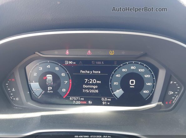 WA1AECF30L1125145 2020 AUDI Q3 Gray Widok tylnych siedzeń