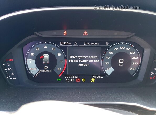 WA1AECF32P1039485 2023 AUDI Q3 White Instrument cluster view