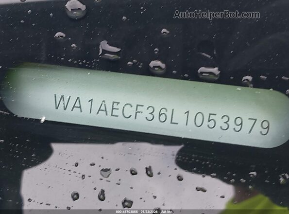 WA1AECF36L1053979 2020 AUDI Q3 White Вид підкапотного простору