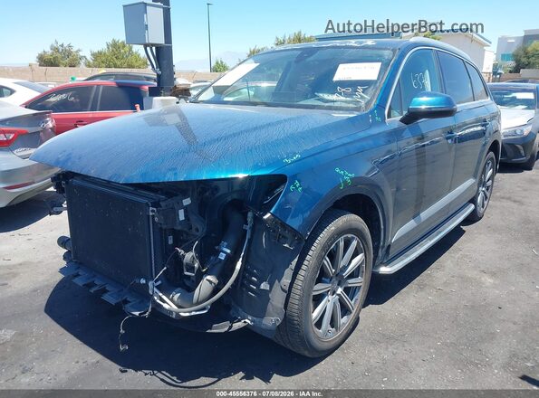 WA1AHAF70KD041502 2019 AUDI Q7 Blue Առջևի ձախ երեք քառորդ տեսարան
