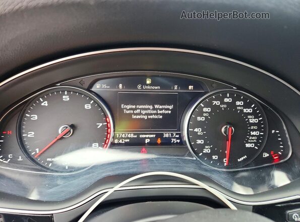 WA1AHAF71HD044823 2017 AUDI Q7 Charcoal Widok zestawu wskaźników