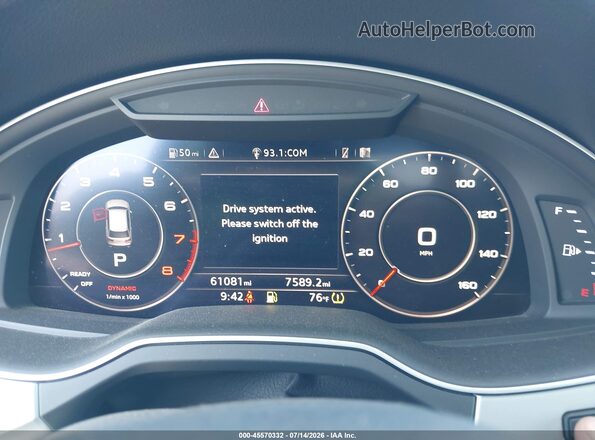 WA1AHAF72KD045406 2019 AUDI Q7 Black Vista de los asientos traseros