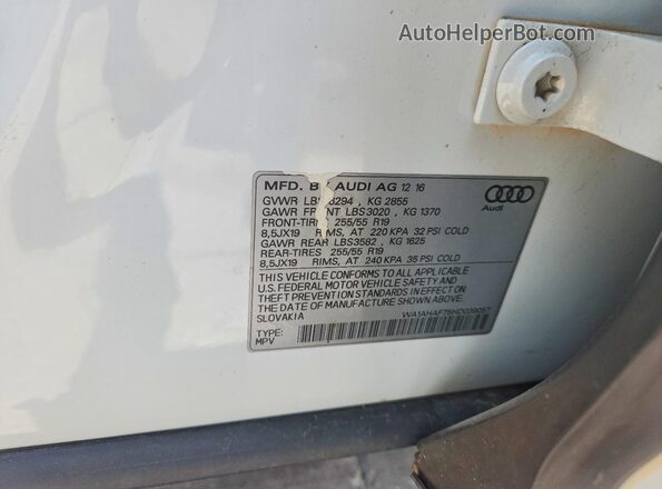 WA1AHAF75HD039057 2017 AUDI Q7 White Widok wnętrza 360 stopni