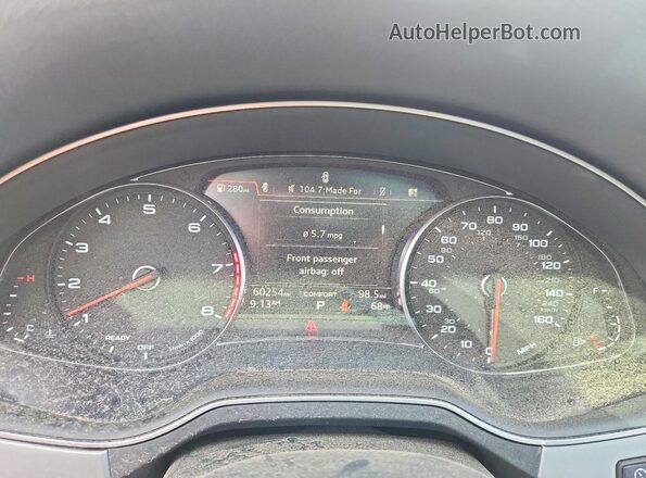 WA1AHAF76KD025627 2019 AUDI Q7 White Вид щитка приладів