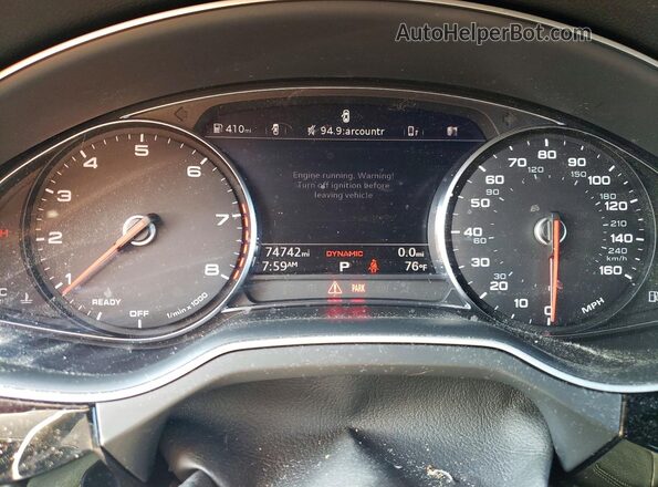 WA1AHAF78HD048142 2017 AUDI Q7 White Instrument cluster view