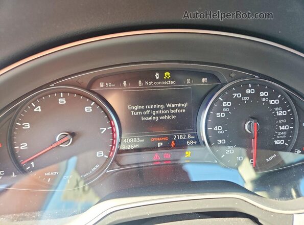 WA1AHAF79KD015724 2019 AUDI Q7 Black Вид щитка приладів