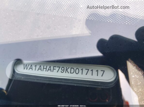 WA1AHAF79KD017117 2019 AUDI Q7 Black 