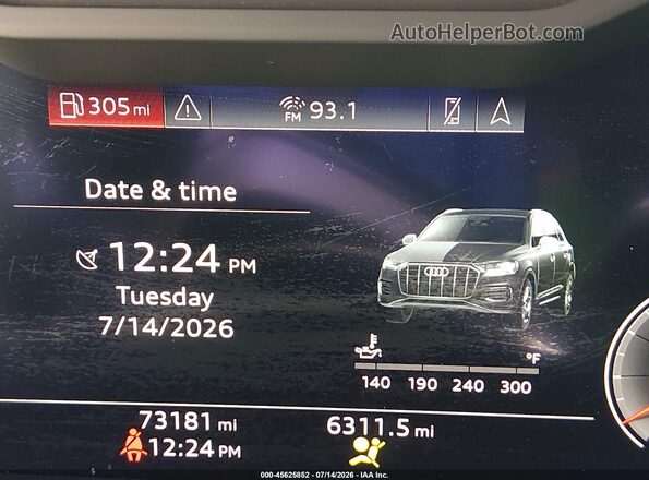 WA1AJAF75LD009585 2020 AUDI Q7 Серый 