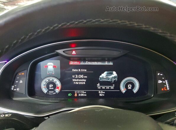 WA1AJAF79MD010062 2021 AUDI Q7 White ხელსაწყოთა პანელის ხედი