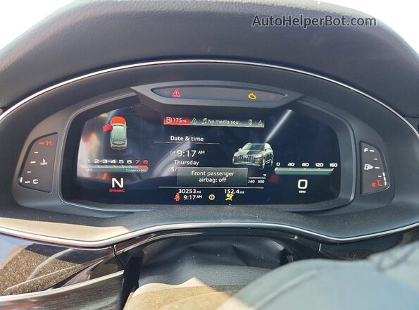 WA1AJBF72ND020004 2022 AUDI Q7 Charcoal Widok zestawu wskaźników