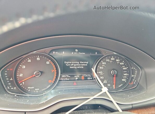 WA1ANAFY0K2084685 2019 AUDI Q5 Black Vista del cuadro de instrumentos