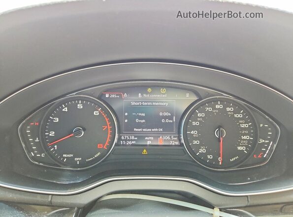 WA1ANAFY0K2129303 2019 AUDI Q5 Белый Вид щитка приборов
