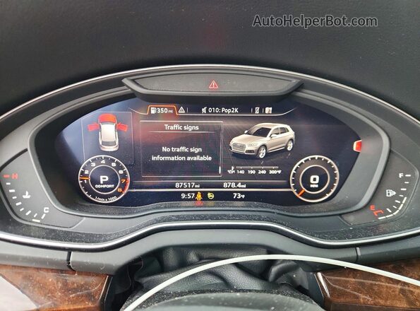 WA1ANAFY1J2178816 2018 AUDI Q5 White Instrument cluster view