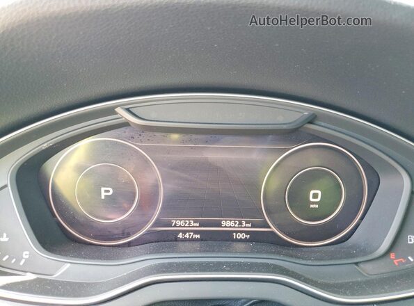 WA1ANAFY1J2215394 2018 AUDI Q5 Gray Vista del cuadro de instrumentos