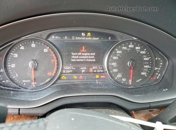WA1ANAFY1L2113290 2020 AUDI Q5 White Вид щитка приладів