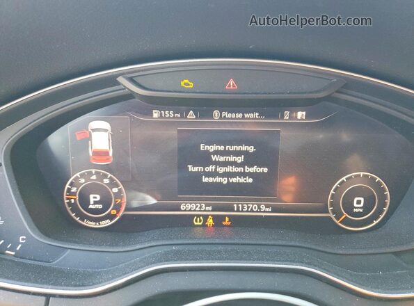 WA1ANAFY2J2021442 2018 AUDI Q5 Black Вид щитка приладів
