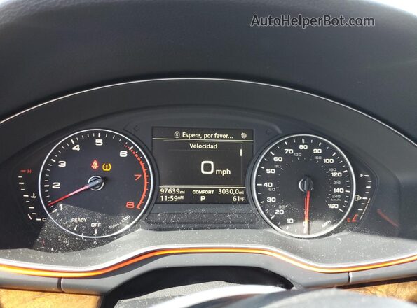 WA1ANAFY2J2076067 2018 AUDI Q5 Black Вид щитка приладів