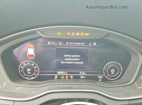 WA1ANAFY2J2191672 2018 AUDI Q5 Черный Вид щитка приборов
